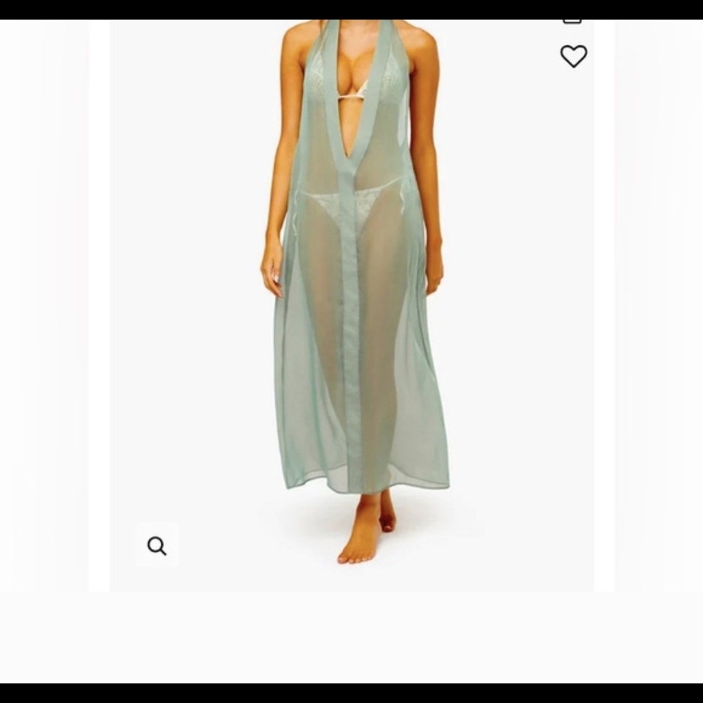 WeWoreWhat Sheer Green Dress